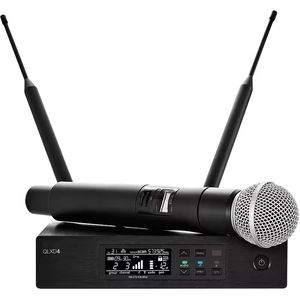 QLXD4 <span class=keywords><strong>Sm58</strong></span> Combo micro vocal à condensateur omnidirectionnel à réduction de bruit, connecteur XLR, métal, <span class=keywords><strong>Sm58</strong></span> <span class=keywords><strong>sans</strong></span> <span class=keywords><strong>fil</strong></span> - Product Image 1