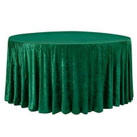 Nappe ronde personnalisée pour fêtes en plein air, banquets, mariages, nappes en velours pour événements