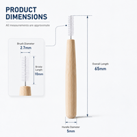 Brosse de nettoyage dentaire écologique, outil d'hygiène bucco-dentaire biodégradable, fournisseur OEM en gros, brosse interdentaire en bambou