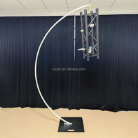 ROCAN Noir Aluminium Réglable Heavy Duty 6ft-10ft Événements Tuyau Et Drapé Toile De Fond Stand Lustre Cintres