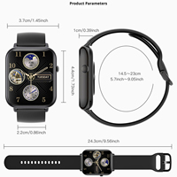 Montre connectée Q19 Pro Max 2,1 pouces, appels, assistant vocal, moniteur de fréquence cardiaque, SpO2, étanche, OEM ODM pour hommes et femmes