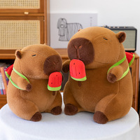 Peluche Capybara Mignonne en Forme de Pastèque de Haute Qualité 35CM-55CM, Rembourrage Coton PP, Cadeau d'Anniversaire pour Bébés 0-24 Mois, Unisexe, Vente en Gros