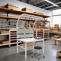 Bancs de travail industriels multifonctionnels Bodur en acier laminé à froid pour ligne d'assemblage, table d'emballage avec pieds réglables, garantie 2 ans