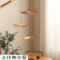Lampe suspendue en bois massif Wabi Sabi, style zen, éclairage décoratif pour salon, villa, duplex, escalier, restaurant, lustre