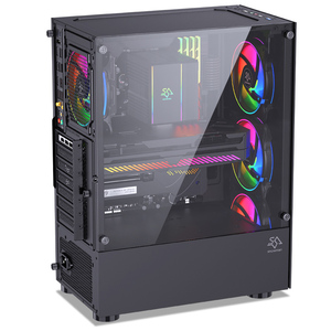 Sneeuwpop Duurzaam Mid Toren Pc <span class=keywords><strong>Case</strong></span> Met Rgb Fan Lichtgewicht Chassis Voor High Performance Gaming Bouwt Atx <span class=keywords><strong>Form</strong></span> <span class=keywords><strong>Factor</strong></span> - Product Image 1