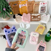 Étui pour cartes en polyester à motif de dessin animé pour étudiants et appareil photo Polaroid, housse de protection étanche de 3 pouces de long