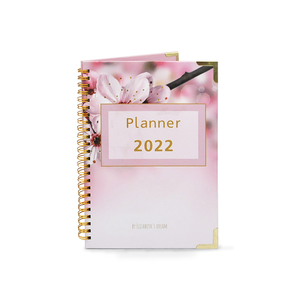 Amazon professional supplier book printing custom planner Spiral binding notebook diary calendar ringed planner