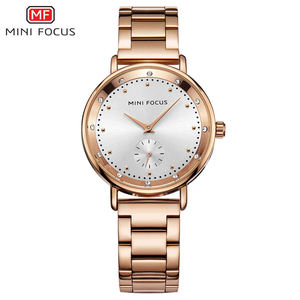 นาฬิกาข้อมือแฟชั่นผู้หญิง MINI FOCUS MF0037L MF 0037 สายสแตนเลสสตีล หรูหรา ระบบควอตซ์ สำหรับผู้หญิง สาวๆ Montre Femme - Product Image 5
