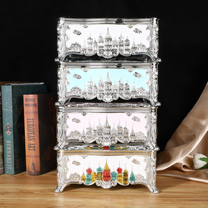 Boîte à mouchoirs magnifique <span class=keywords><strong>de</strong></span> style château rétro pour salon, hôtel, voiture, karaoké - Product Image 2