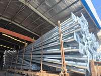 TIANHUANG Poste de Acero Galvanizado Cónico Octogonal para Alumbrado Público de 20ft, 25ft, 30ft, 5m, 6m, 7m, 8m, 9m, 12m