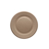 Assiette à gâteau solide et résistante, plaque frottée de 8 "dégradable de canne à sucre de bonne qualité