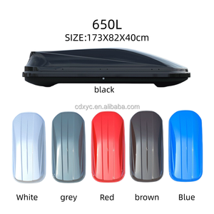 Boîte de toit de voiture universelle étanche 650L ABS pour le sport, le rangement, les voyages en famille, le <span class=keywords><strong>camping</strong></span>, les aventures en plein air, SUV, VAN - Product Image 3