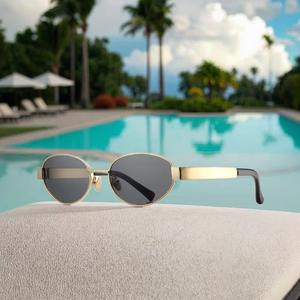 แว่นกันแดดโพลาไรซ์ทรงรี กรอบโลหะ ดีไซน์เนอร์สำหรับผู้ชาย ป้องกันรังสียูวี 400 คุณภาพสูง แฟชั่นหรูหรา สไตล์เรโทร ป้องกันรังสียูวี 100% - Product Image 4