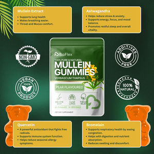 بيوفليكس 60 حبة على شكل دببة، مكمل غذائي من مستخلص أوراق الموليين، خالٍ من السكر، حلوى الموليين لتنظيف الرئة ودعم المناعة - Product Image 4