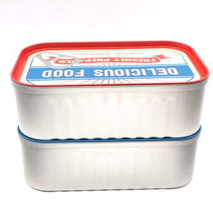 Fiambrera de lata de Metal <span class=keywords><strong>Rectangular</strong></span> personalizada para llevar Pizza, pan y Chocolate, embalaje de contenedor de alimentos duradero - Product Image 1