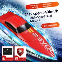 4DRC S7 2.4G Lancha Rápida Eléctrica con Doble Motor y Luces de Colores para Niños de 7 a 14 Años, Regalo para el Día del Niño