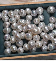 Perles d'eau douce baroques Edison naturelles froissées de qualité AAA, 11-12 mm, blanches, pour la fabrication de bijoux, certifiées par un tiers, vente en gros