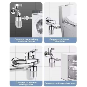 Filtre <span class=keywords><strong>de</strong></span> douche en plastique ABS, pré-filtre <span class=keywords><strong>de</strong></span> robinet domestique avec installation facile, <span class=keywords><strong>pour</strong></span> la douche <span class=keywords><strong>de</strong></span> salle <span class=keywords><strong>de</strong></span> bain - Product Image 3