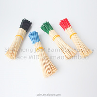 Brochettes en bambou écologiques, jetables, de haute qualité, teintes sur mesure, multicolores, pour barbecue, grillades, fruits, décoratives, fabrication OEM