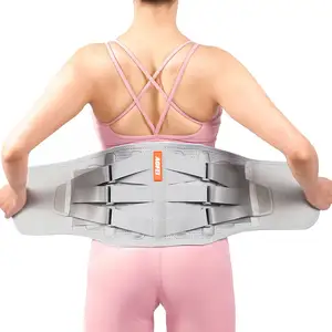 Cộng Với Kích Thước Lớn Neoprene Màu Xám Tráng Kéo Ban Nhạc Đàn Hồi Mạnh Mẽ Eo Hỗ Trợ Thắt Lưng Hỗ Trợ Vành Đai