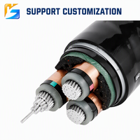 Cable de Alimentación de Alta Tensión de 15kV, Cobre Desnudo Trenzado 3*240mm, Aislamiento XLPE, con Certificación CE ISO