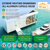 Studio préfabriqué entièrement en aluminium, maison modulaire résistante aux ouragans, cabane de qualité marine antirouille