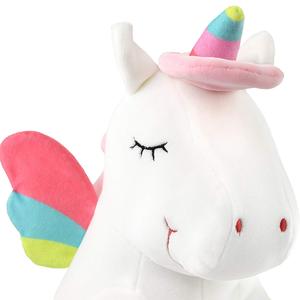 G851 Morbido Unicorno Arcobaleno Seduto e Gobbo con Ali Colorate, Regalo di Natale per Bambine, <span class=keywords><strong>Peluche</strong></span> Unicorno Arcobaleno - Product Image 4