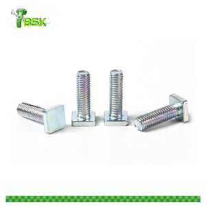 Marteau carré en acier allié à tête plate Boulon en acier au carbone galvanisé Zinc à tête carrée en bois d'entraîneur Vis de retard pour <span class=keywords><strong>meubles</strong></span> - Product Image 1