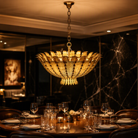 Lustre sur mesure OEM ODM en laiton, lampe suspendue en métal, luminaire de plafond de luxe sur mesure pour hôtel, villa, projet