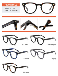แว่นตาออพติคอลวินเทจทรงกลมอะซิเตท F3363 ผลิตตามสั่ง ODM & OEM พร้อมส่งขายส่ง - Product Image 2