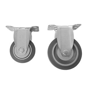 Roue directionnelle de 3 pouces, 4 pouces, 5 pouces Roue de chariot à plat Équipement de transport Roulettes silencieuses Roues en caoutchouc - Product Image 2