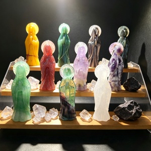 Productos de Sanación Espiritual al por Mayor, Artesanías de Cristal Natural, Estatua de Cristal de Guan Yin para Adorno Energético de Feng Shui - Product Image 2