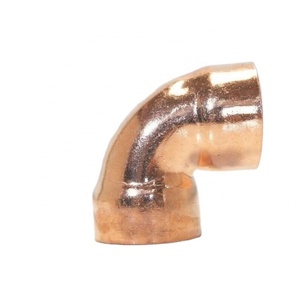 High-Quality Flared Thickened Fitting for Red Copper Welded Copper <b>Pipes</b> 90-Degree Copper Elbow - Product Image 1