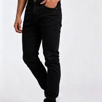 Jean vintage délavé sur mesure, coupe slim, haute qualité, pour homme, effet rajeunissant