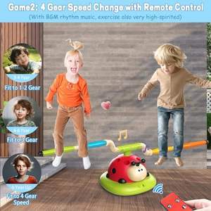 Venta al por mayor de juguetes EPT para niños al aire libre 3 en 1 Musical saltar la cuerda lanzacohetes Toss Ring juego juguete con control remoto - Product Image 6