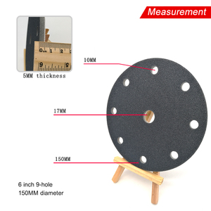 Disque de ponçage en mousse de 6 pouces à 9 trous avec fixation auto-agrippante, abrasif, pour ponçage humide et sec, idéal pour le métal, le bois et le polissage de meubles - Product Image 4