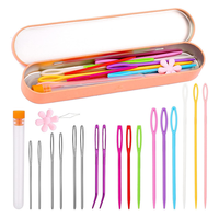 Lot de 18 aiguilles à coudre en plastique à grands yeux 250513 DIY pour sac en plastique et toile artisanal Style simple