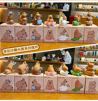 BoTu 7pc niedlichen Harz Capybara Blind Box Mini Figur Cartoon Capybara Schreibtisch Auto Ornamente Dekor mysteriöse Überraschung Geschenke Großhandel