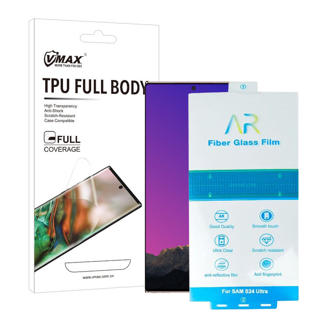 AR Anti-reflective Flexible Fiber Glass Film Anti-Fingerprint PET Screen Protector for Samsung Galaxy S24 Plus S24 Ultra