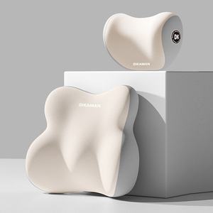 Sport de luxe Ventilation douce appui-tête de <span class=keywords><strong>voiture</strong></span> soutien lombaire ensemble de Massage femmes 2 pièces coupe universelle coussin de taille coloré - Product Image 2