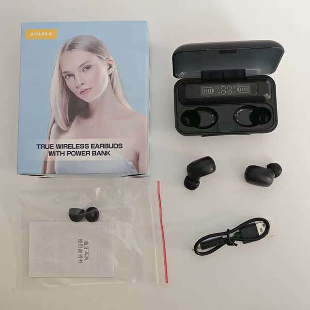 Cheapest F9-5C TWS True Wireless Earbuds Waterproof LED Digital Display Low Latency In-Ear Gaming Sports Headphones