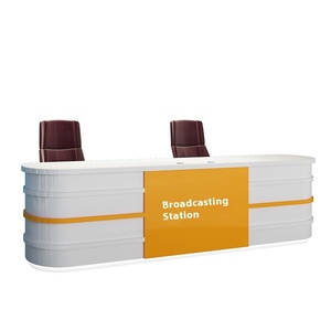 Tavolo di trasmissione di Design moderno luce a LED per la scuola per lo Studio di notizie dal vivo intervista il ricevimento di classe di formazione elocuzione per bambini - Product Image 6