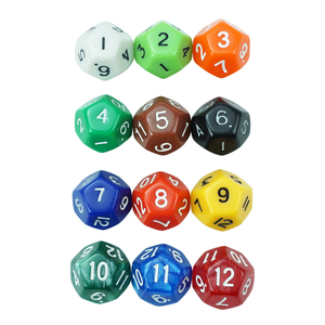 Usine directe, fabrication sur mesure, dés en acrylique vert, jaune, rouge, 6, 12, 16, 100 faces, ensemble de dés colorés pour de nombreux jeux de société - Product Image 3