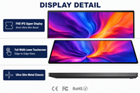 Laptop Bisnis Layar Ganda Baru 16 Inci, Layar Sentuh Ganda, Ultra Tipis, Metal, Notebook Win11 untuk Penggunaan Kantor dan Komersial
