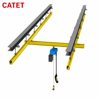 Grue monorail suspendue combinée légère et flexible de 2000 kg, structure en acier avec certification CE ISO pour grue de levage d'atelier