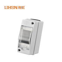 Boîte de Distribution électrique en plastique HT-2Way IP65 étanche 63A MCB pour boîtier d'instrument électronique d'alimentation 2 voies