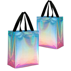 Sacs de shopping en gros en non-tissé avec poignée, logo personnalisé, laminage métallique argenté et doré, fabriqués en usine au Vietnam - Product Image 1