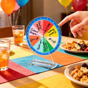 Roue <span class=keywords><strong>de</strong></span> la fortune Pafu <span class=keywords><strong>pour</strong></span> anniversaires, mariages, événements scolaires – Roue tournante <span class=keywords><strong>de</strong></span> table effaçable à sec <span class=keywords><strong>pour</strong></span> les prix – Jeu <span class=keywords><strong>de</strong></span> la roue des prix - Product Image 2