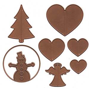 قوالب خشبية على شكل زهرة الفاوانيا لصنع البطاقات والديكور، قوالب معدنية وخشبية للزينة - Product Image 6