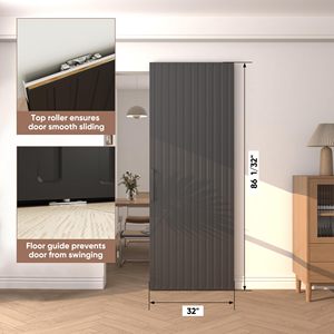 Herrajes WEKIS para Puertas Corredizas de Acero, Accesorios Duraderos para Marcos de Puertas Ocultos, para Dormitorio, Oficina en Casa, Sala de Estar, Uso Interior - Product Image 5